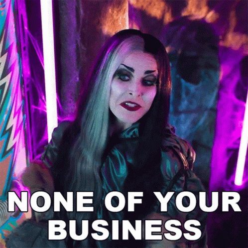 None Of Your Business Lily Munster GIF - None Of Your Business Lily Munster Sheri Moon Zombie GIFs