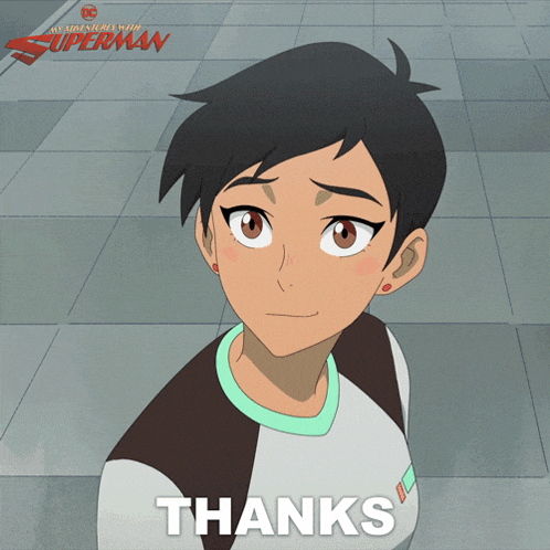 a cartoon drawing of a girl with the words thanks written below her