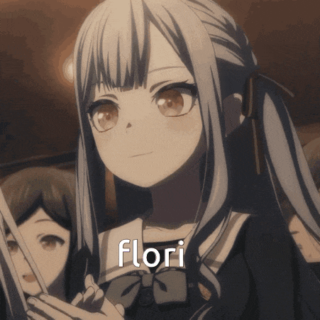 a close up of a girl with the name flori on her face