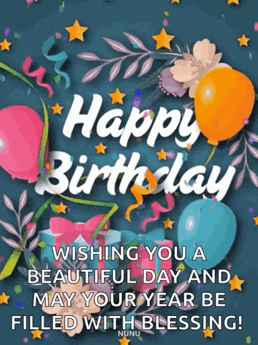 a birthday card wishing you a beautiful day and may your year be filled with blessings