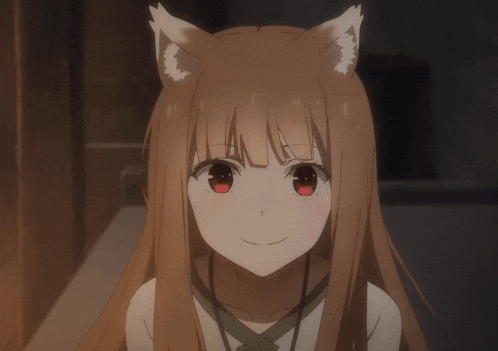 a close up of a girl with fox ears on her head