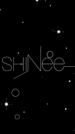 welcom shinee stage is displayed on a screen