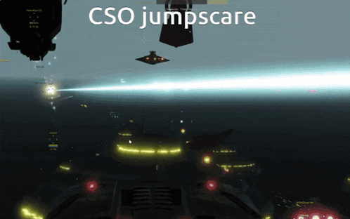 a screenshot of a video game with the words cso jumpscare on the top