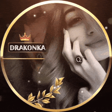 a picture of a woman with the name drakonka written on it