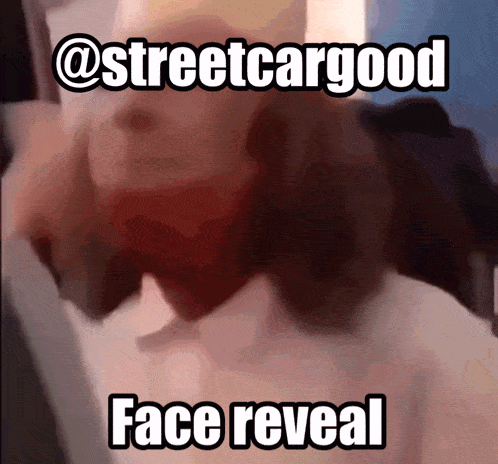 a blurred image of a person with the words streetcargod face reveal