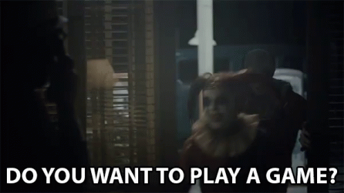 Do You Want To Play A Game Jest GIF - Do You Want To Play A Game Jest Joker GIFs