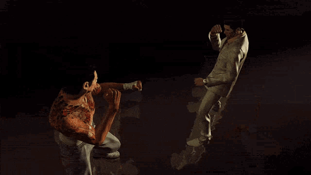 a man with a watch on his wrist is fighting another man