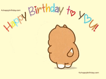 a happy birthday card with a cartoon dog