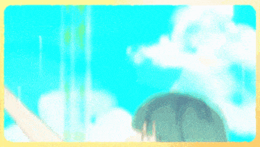 a blurry picture of a girl with long hair reaching out towards the sky .