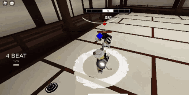 a screenshot of a video game that says 4 beat on it