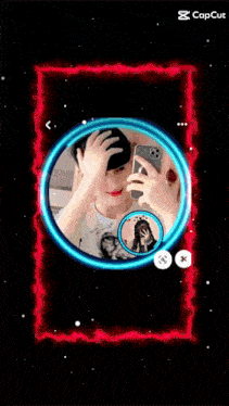 a white background with a circle in the middle and the words capcut on the bottom