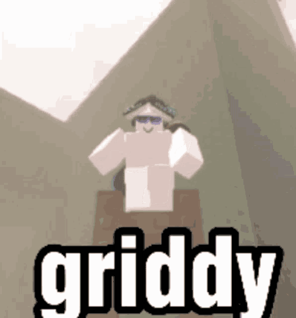 a picture of a cartoon character with the word griddy below it