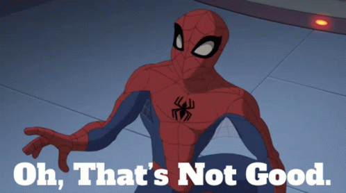 Spider Man Oh Thats Not Good GIF - Spider Man Oh Thats Not Good Not Good GIFs