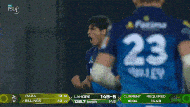 a man laying on the ground with a scoreboard that says lahore
