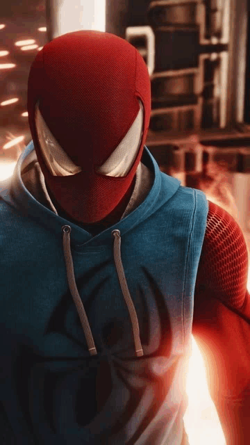 a close up of a person wearing a hoodie