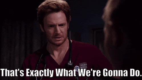 a man with a stethoscope around his neck says " that 's exactly what we 're gonna do .. "