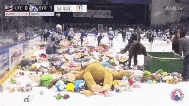 Hockey Teddy Bear GIF - Hockey Teddy Bear Teddy Bear Toss GIFs