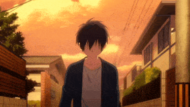 a man walking down a street with his face covered