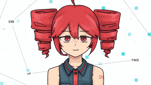 a drawing of a girl with the number 04 on her shoulder