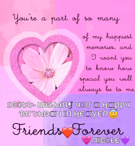 a pink heart with a flower in it is on a pink background