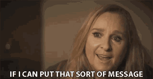 a woman says " if i can put that sort of message " in front of her face