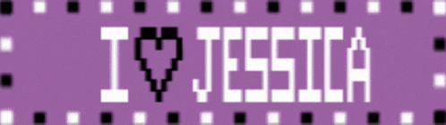 a purple background with the words " i love jessica " on it