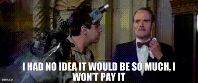 a man in a tuxedo is talking to another man in a suit with the words i had no idea it would be so much