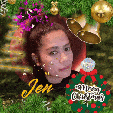 a girl with the name jen on her face
