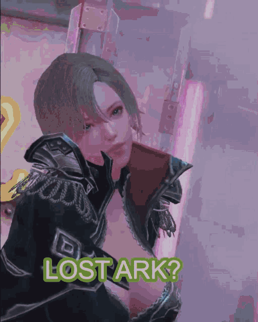 a picture of a woman with the words lost ark written on it