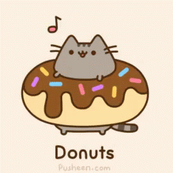Pusheen Donuts GIF