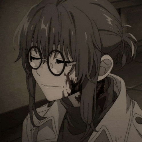 a black and white drawing of a girl wearing glasses and a white coat .