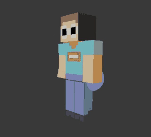 a pixel art of a minecraft character with a huge butt