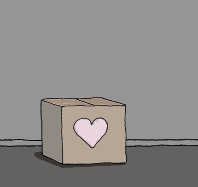 Pup In A Box Heart GIF