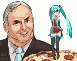 Hatsune Miku Pizza GIF - Hatsune Miku Pizza Dominos GIFs