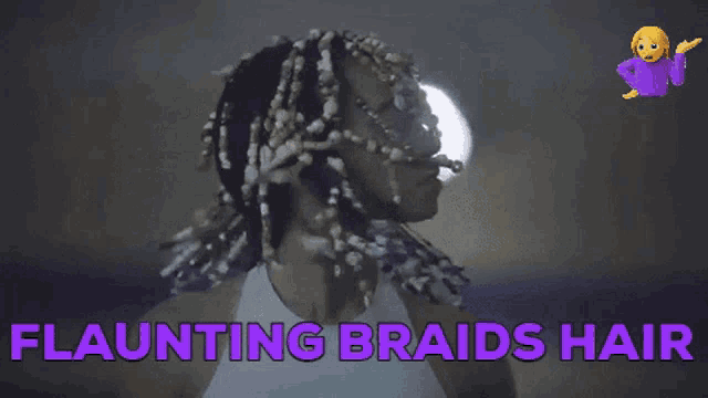 a man with braids on his head and the words flaunting braids hair