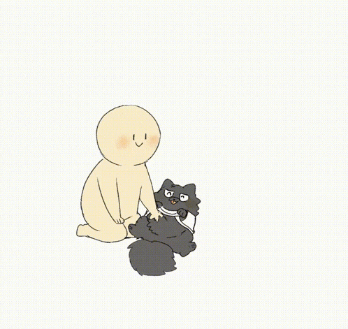 a drawing of a wolf holding a small child