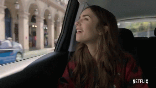 Look Out Window Lily Collins GIF - Look Out Window Lily Collins Emily Cooper GIFs