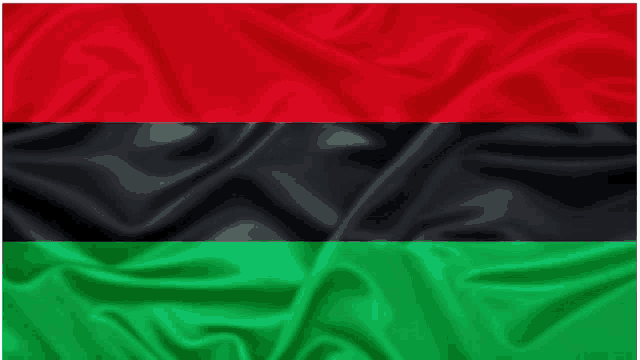 a flag with red black and green stripes