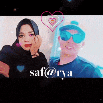 a woman wearing a hijab and a man wearing sunglasses are next to each other