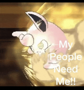 a picture of a cat with the words " my people need me " on it