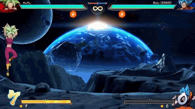 a screenshot of a video game where a woman is fighting a man .