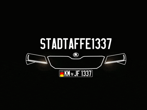 a logo for stadtaffe1337 with a skoda logo on it