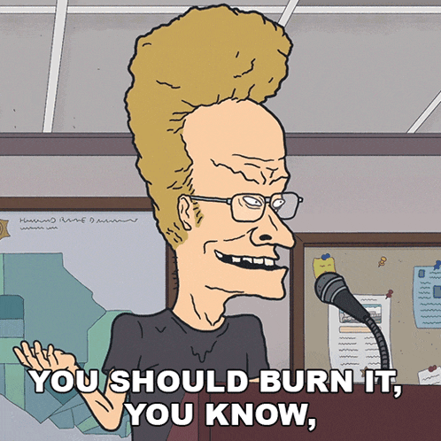 You Should Burn It You Know With Fire Beavis GIF - You Should Burn It You Know With Fire Beavis Beavis And Butt-head GIFs