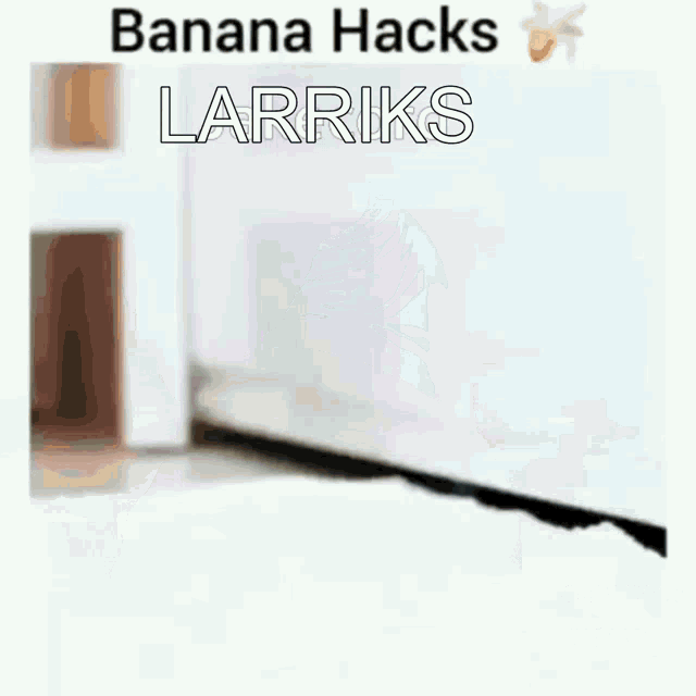 a picture of a person 's foot with the words banana hacks larriks on it
