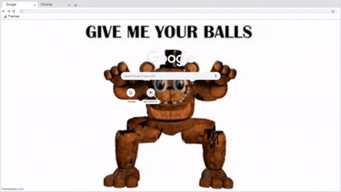 five nights at freddy 's freddy the foxy is on a google chrome browser page .