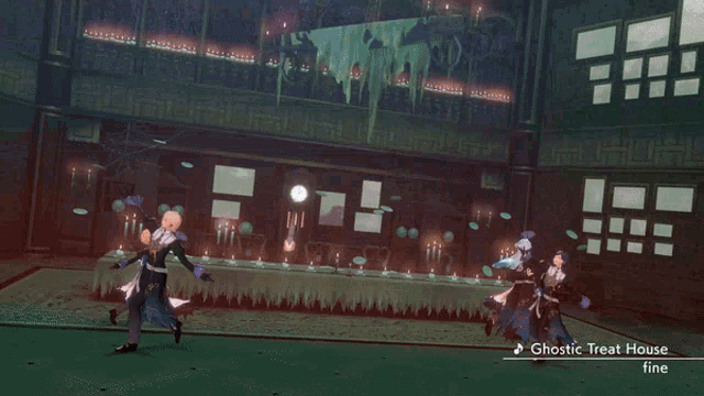 a video game called ghostic meat house is being played on a computer