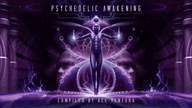 psychedelic awakening compiled by ace ventura is displayed on a purple background