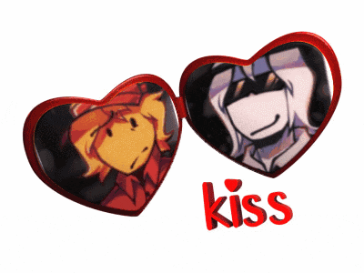 a couple of heart shaped sunglasses with the word kiss below them