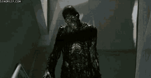 a picture of a zombie with the words brains written on it