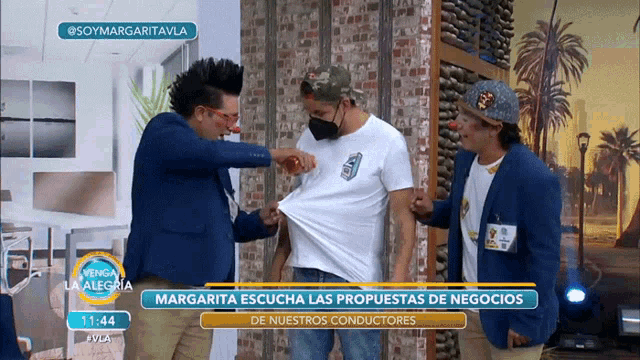 margarita escucha las propuestas de negocios de nuestros conductores is shown on the screen